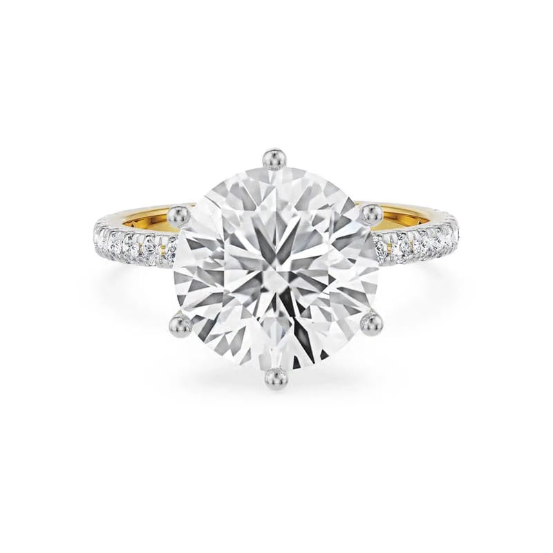 Majestic Round Lab Grown Diamond Solitaire Bridal Ring 9KT