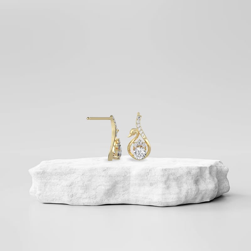 Majestic Swan Lab Grown Diamond Earrings