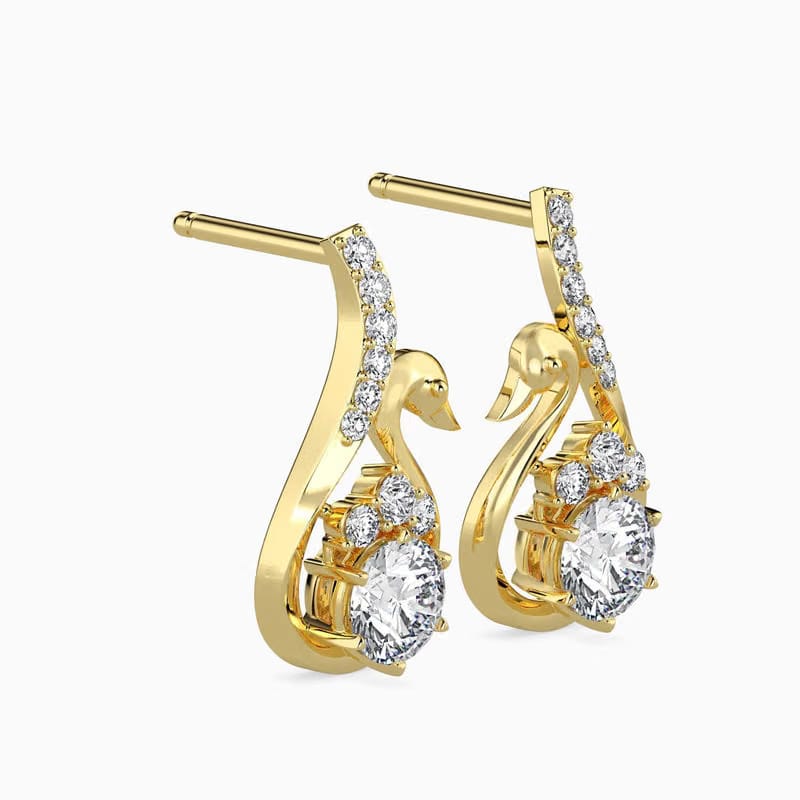 Majestic Swan Lab Grown Diamond Earrings