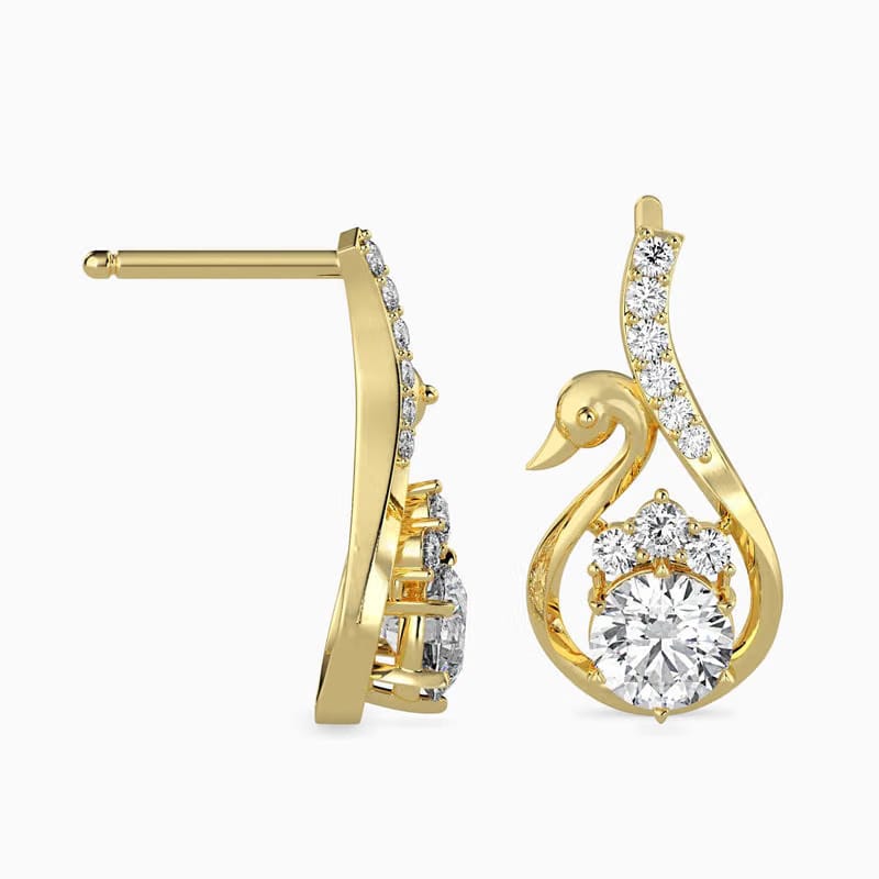Majestic Swan Lab Grown Diamond Earrings