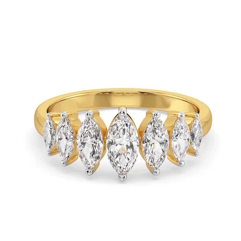 Marquise Cascade Lab Grown Diamond Ring
