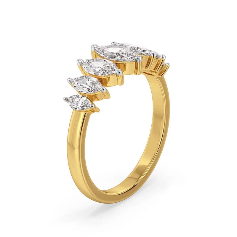 Marquise Cascade Lab Grown Diamond Ring