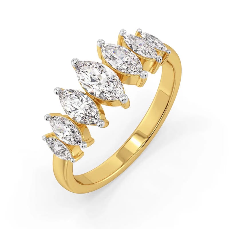 Marquise Cascade Lab Grown Diamond Ring