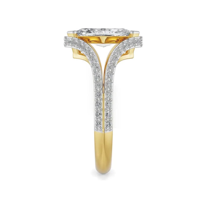 Marquise Cut Lab Grown Diamond Bridal Ring 9KT