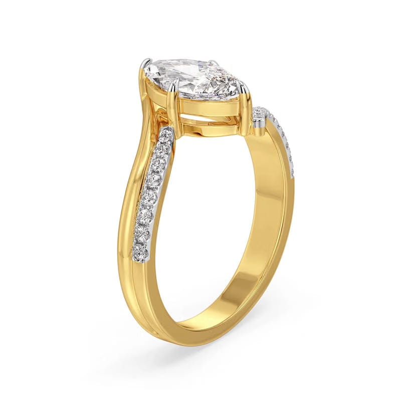 Marquise Infinity Bow Lab Grown Diamond Ring