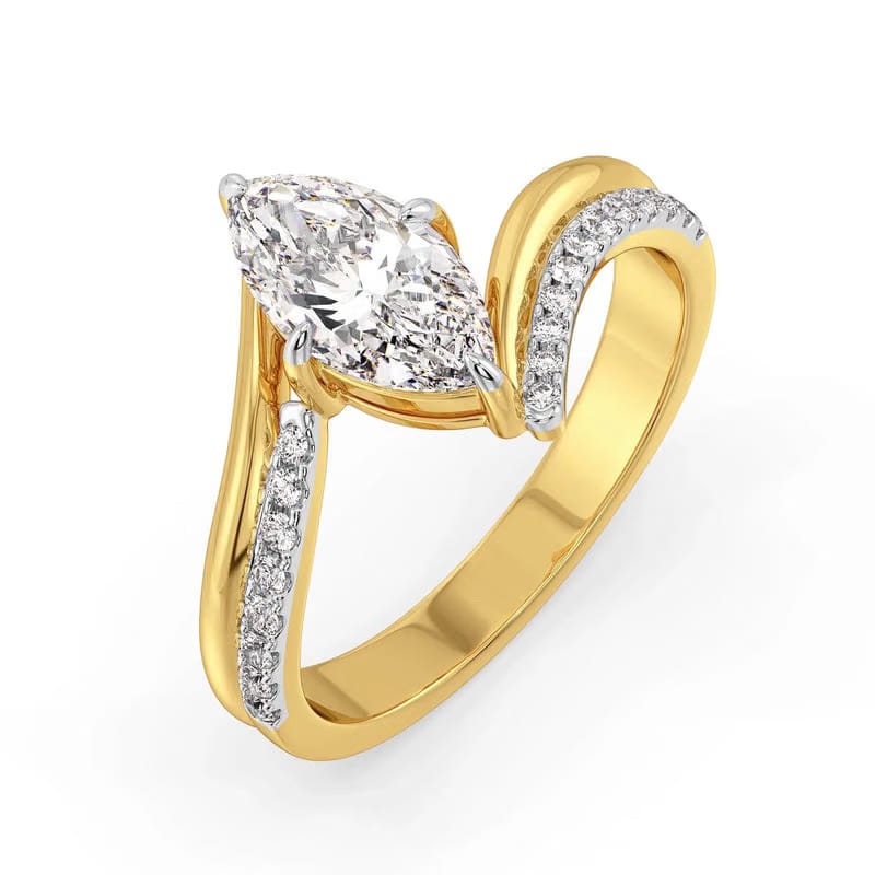 Marquise Infinity Bow Lab Grown Diamond Ring 9KT