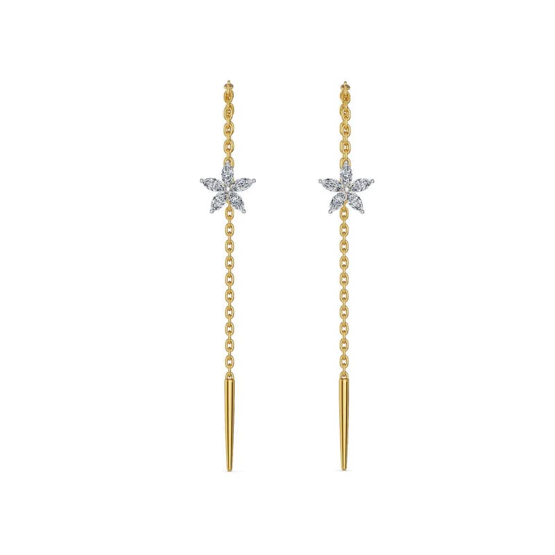 Marquise Sui Dhaga Lab Grown Diamond Earrings