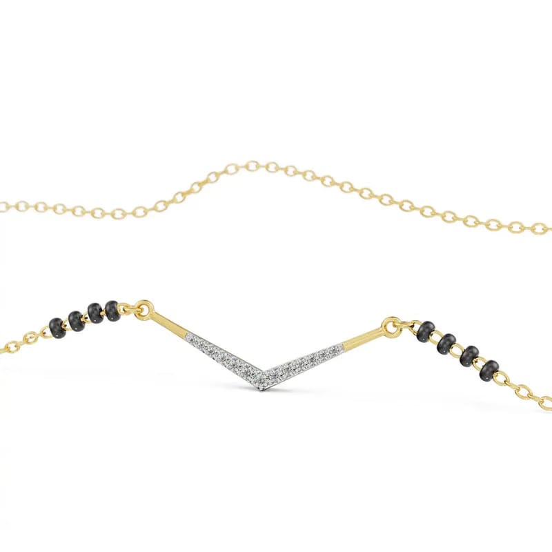 Meera Lab Grown Diamond Mangalsutra 9KT