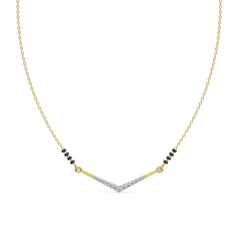 Meera Lab Grown Diamond Mangalsutra 9KT