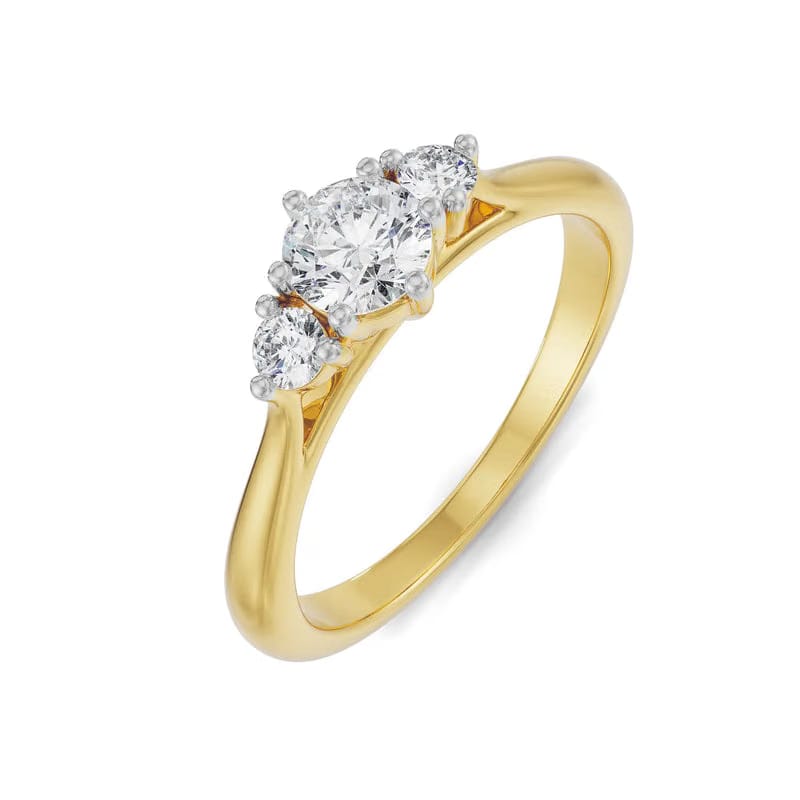 Melissa Tri Lab Diamond Engagement Ring