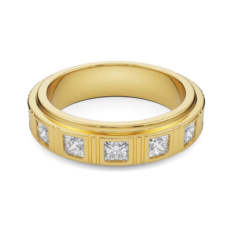 Men's Princess Cut Lab Grown Diamond Band
