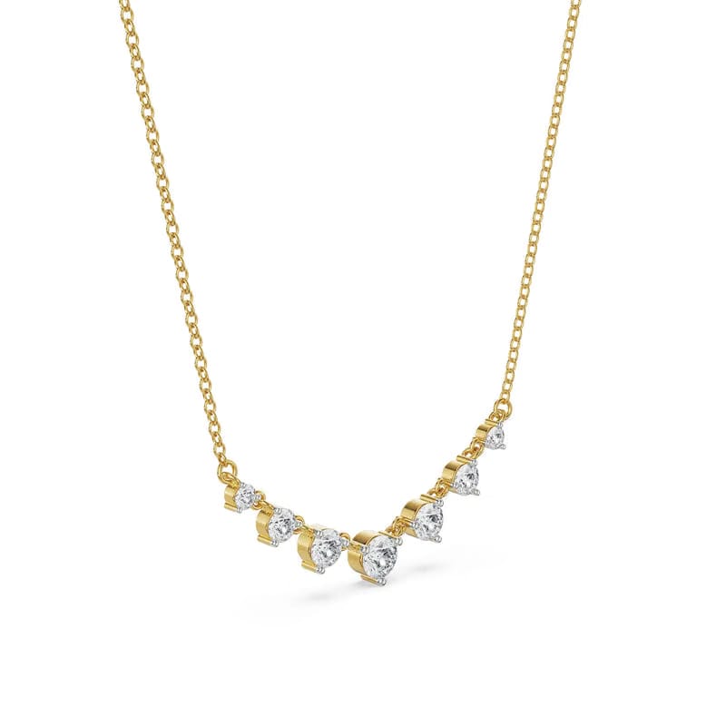 Minimalist Tennis Lab Grown Diamond Necklace 9KT