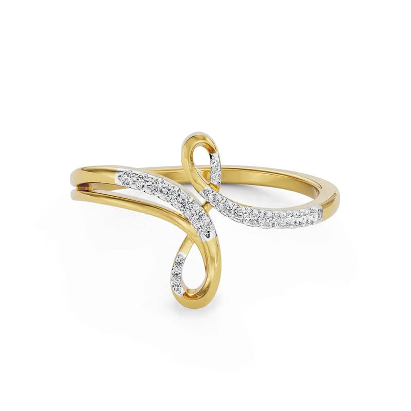 Minimalist Twisted Lab Grown Diamond Band