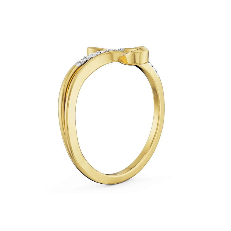 Minimalist Twisted Lab Grown Diamond Band_in_stock