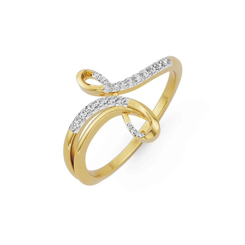 Minimalist Twisted Lab Grown Diamond Band_in_stock