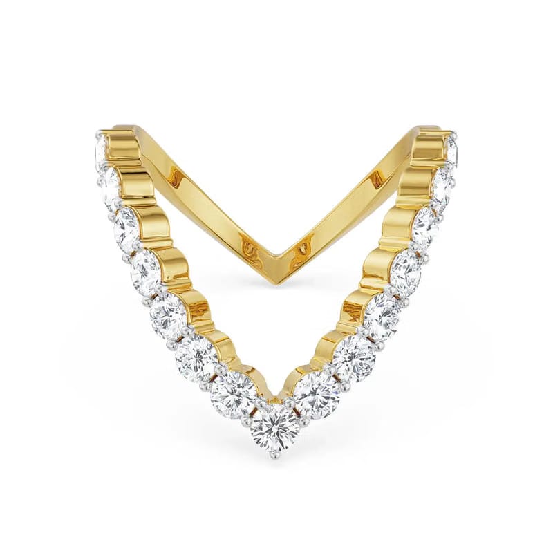 Minimalist V Diamond Band_in_stock