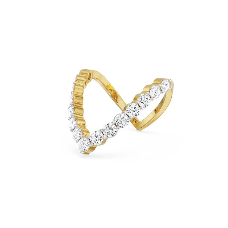 Minimalist V Lab Grown Diamond Band