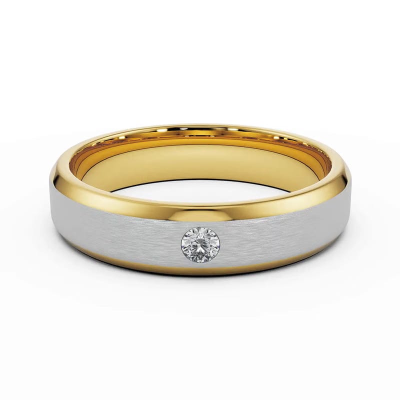 Mixed Metal Lab Grown Diamond Band