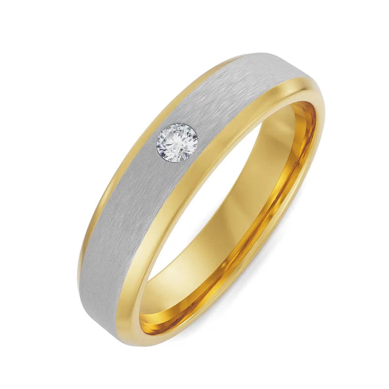 Mixed Metal Lab Grown Diamond Band