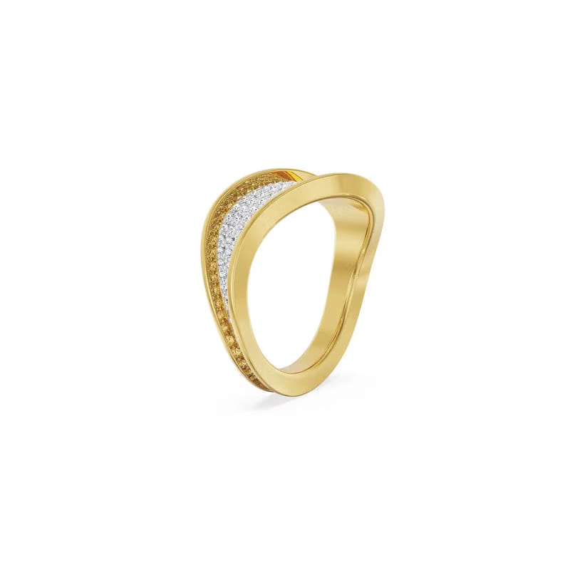 Modern Twist Diamond Band