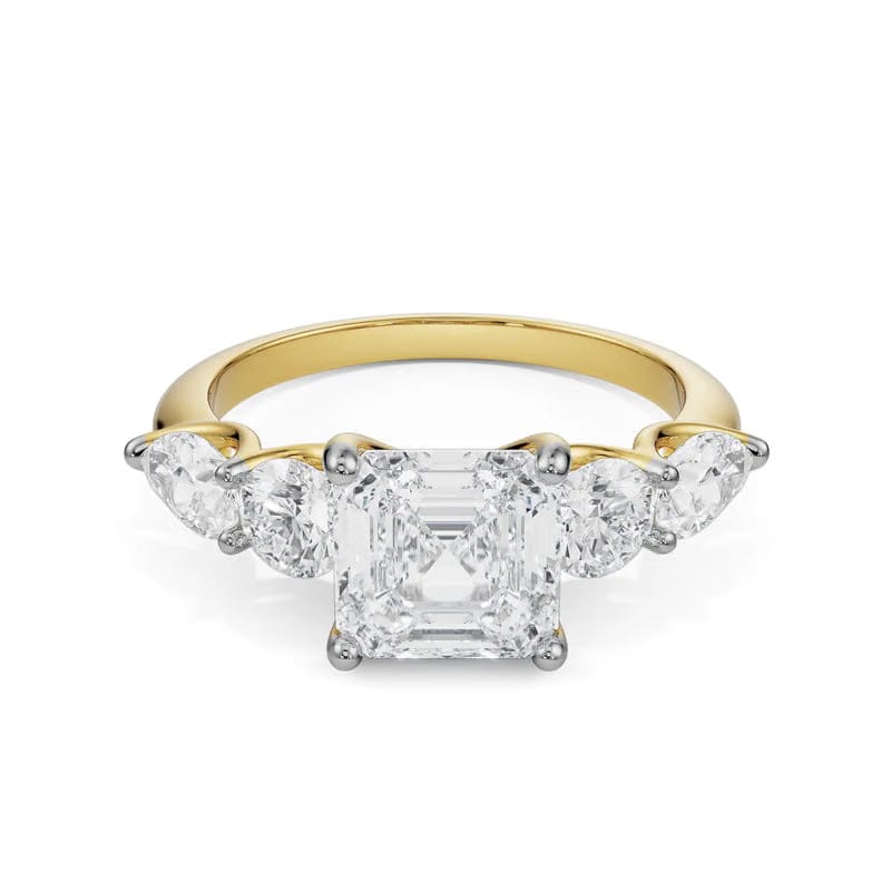 Multi Lab Grown Diamond Asscher Ring