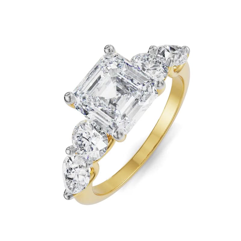 Multi Lab Grown Diamond Asscher Ring