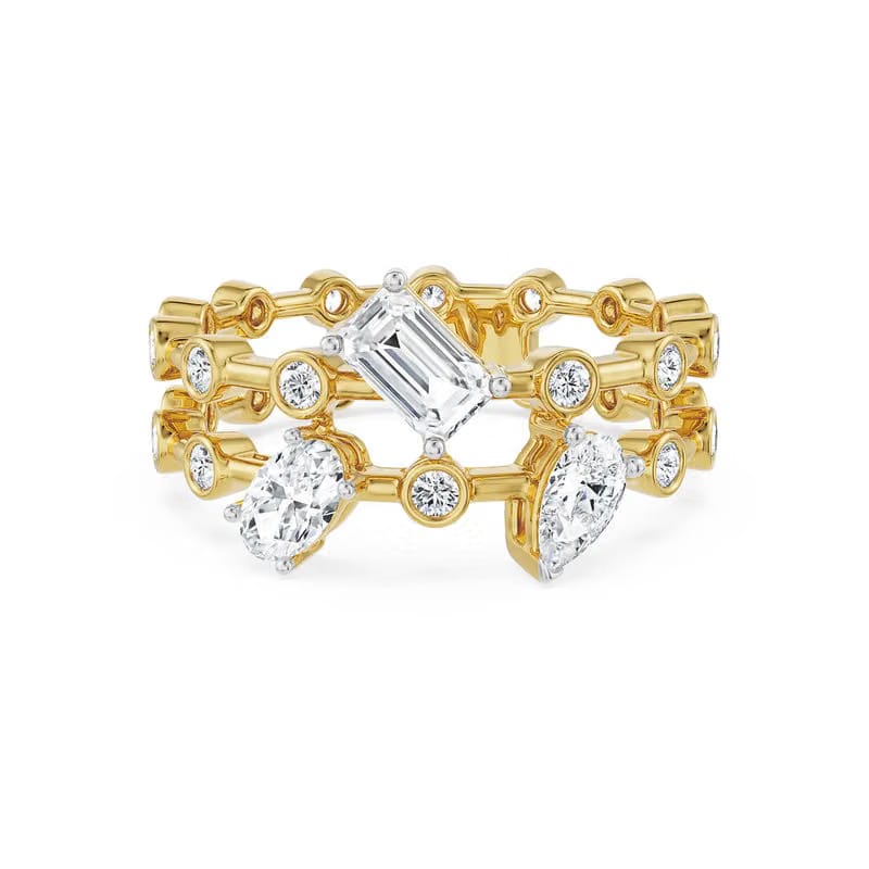 Multi Lab Grown Diamond Cocktail Ring 9KT