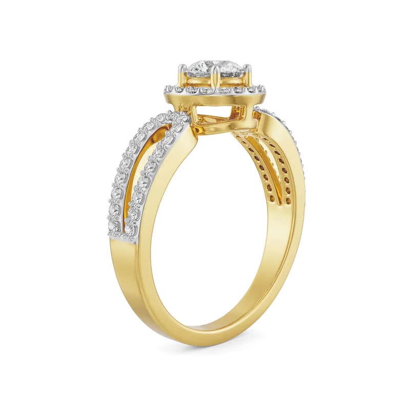 Nikki Halo Lab Grown Diamond Ring