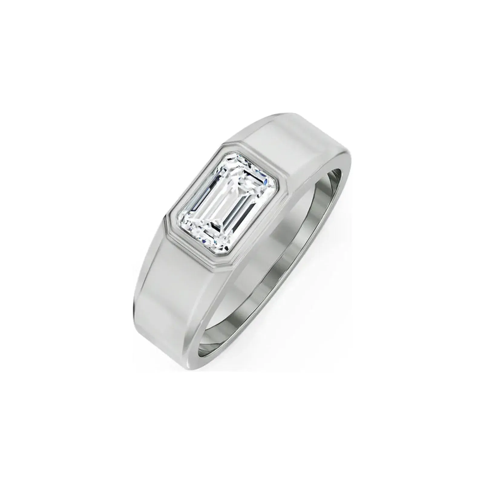Nirvan Emerald Cut Lab Grown Diamond Ring_in-stock