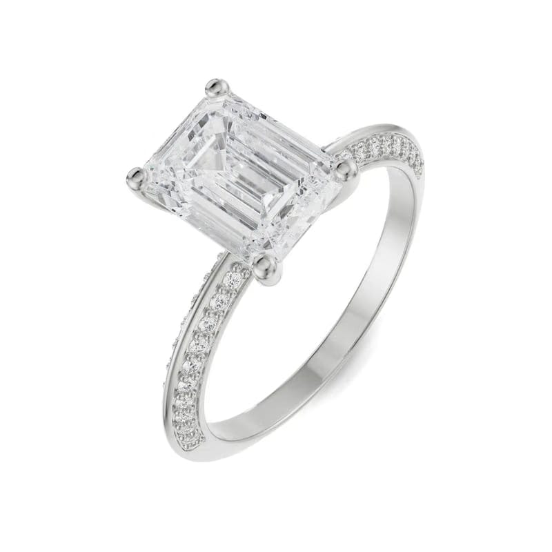 Nora Emerald Lab Grown Diamond Solitaire Ring