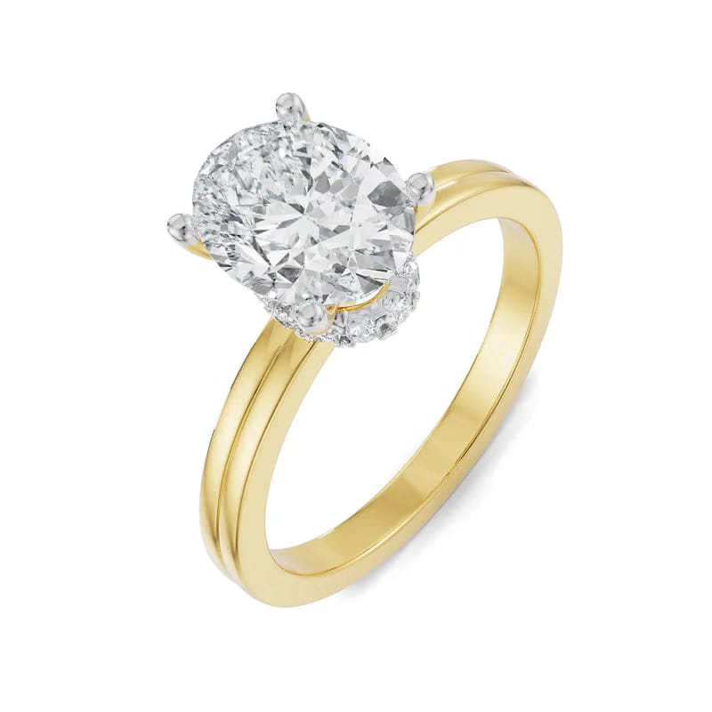 Nova Oval Lab Diamond Solitaire Ring 9KT