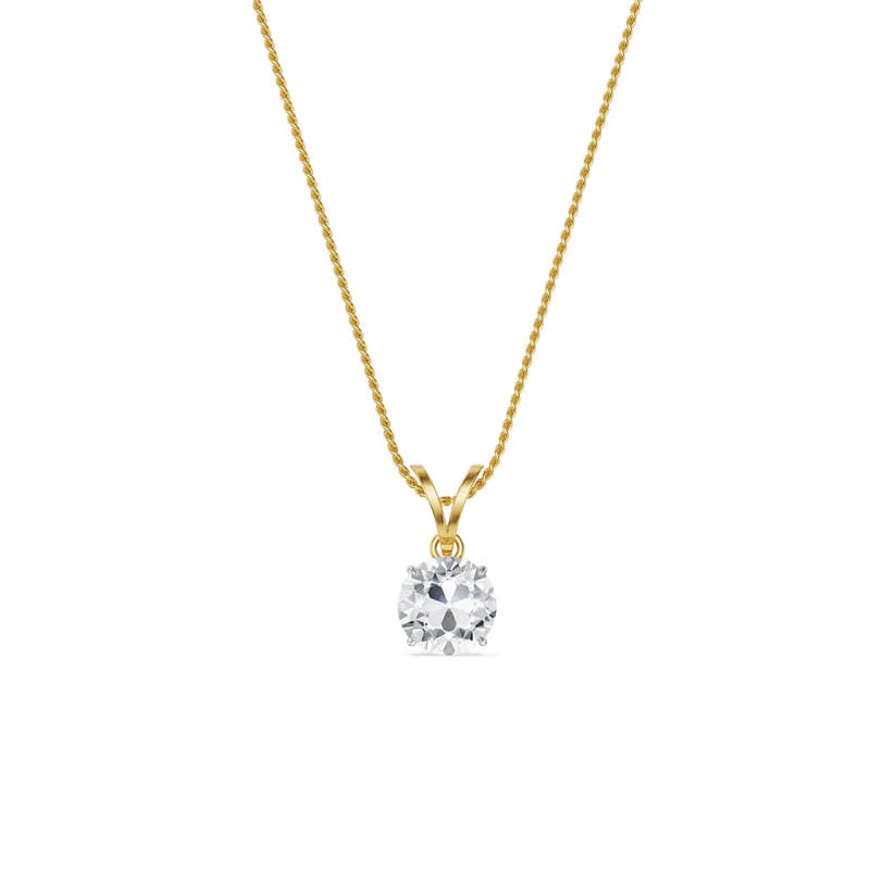 Old European Cut Lab Grown Diamond Pendant