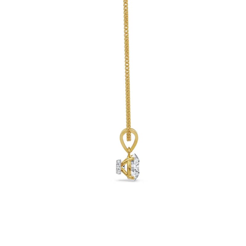 Old European Cut Lab Grown Diamond Pendant Set