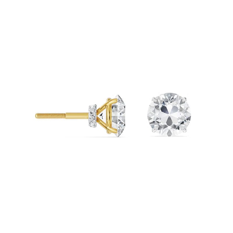 Old European Cut Lab Grown Diamond Pendant Set