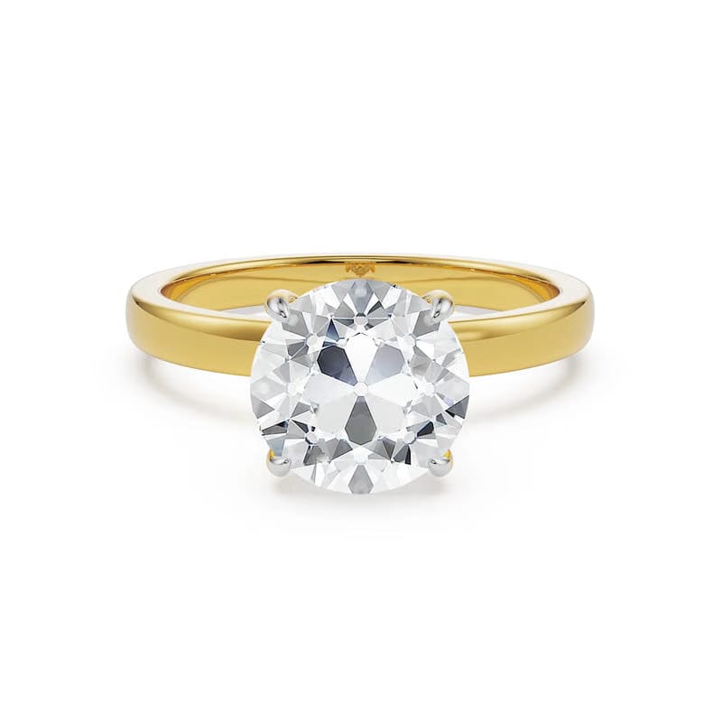 Old European Cut Lab Grown Solitaire Ring