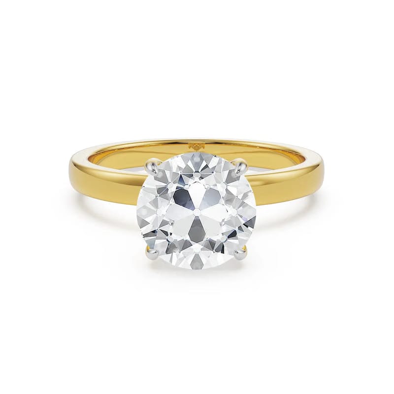 Old European Cut Lab Grown Solitaire Ring 9KT