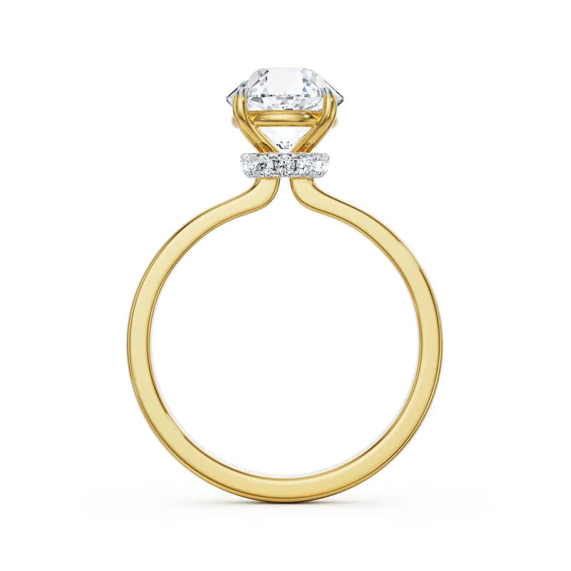 Old European Cut Lab Grown Solitaire Ring 9KT