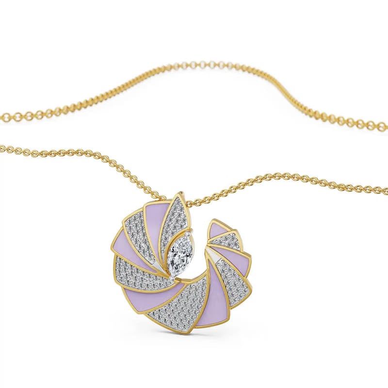 Opaline Orbit Lab Grown Diamond Pendant