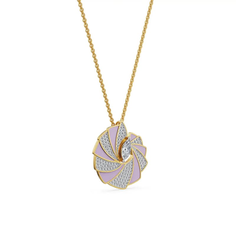 Opaline Orbit Lab Grown Diamond Pendant