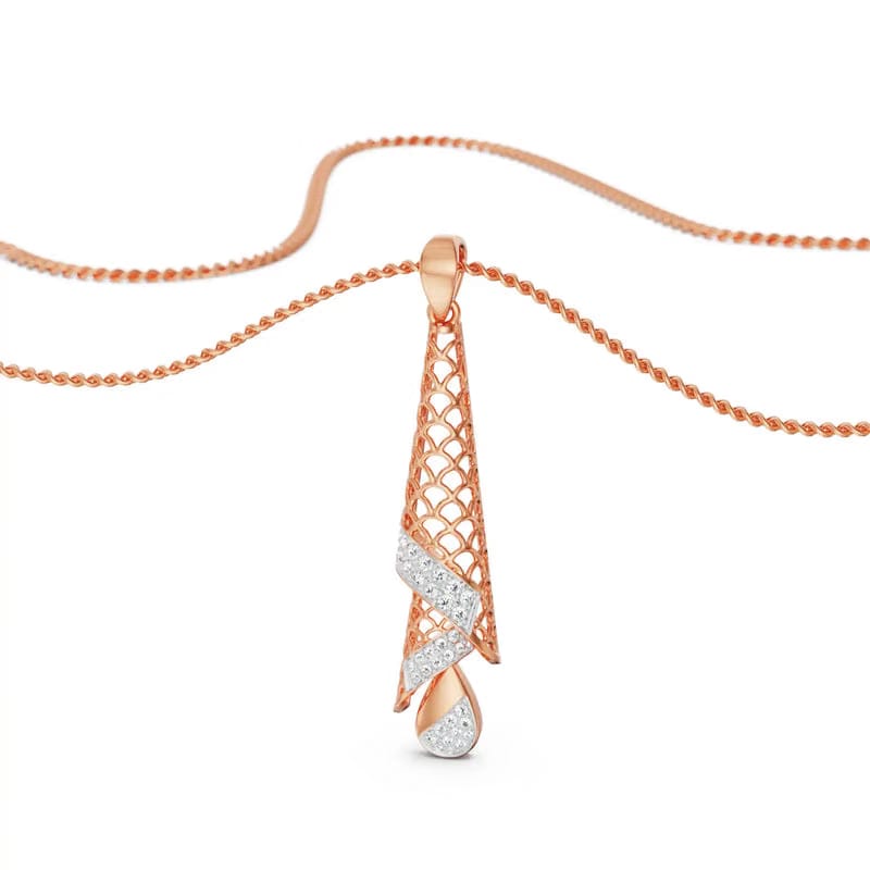 Opulent Diamond Drop Pendant 9KT
