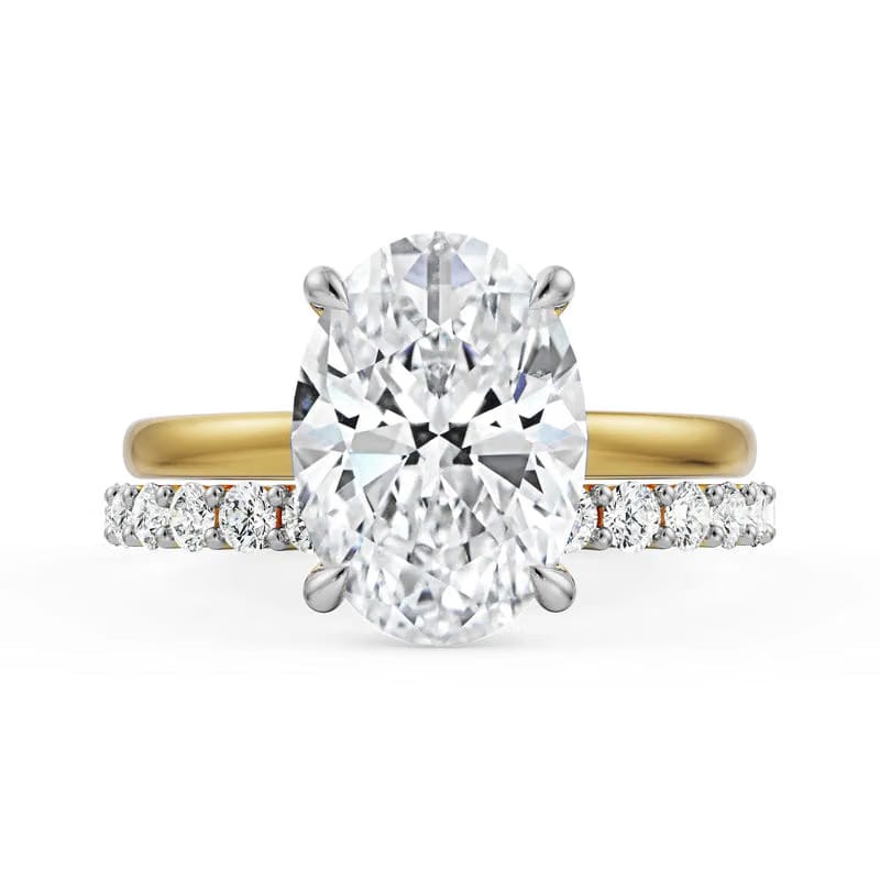 Oval Bridal Lab Grown Diamond Ring Set_in-stock