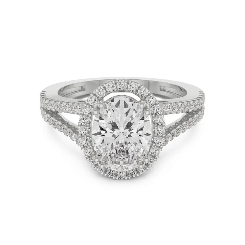 Oval Brilliant Lab Grown Diamond Ring 9KT