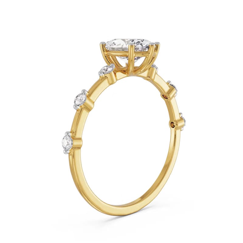 Oval Diamond Engagement Ring 9KT