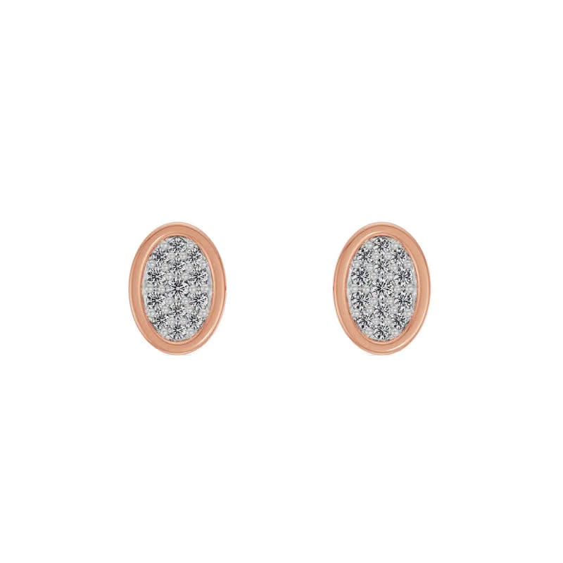 Oval Lab Grown Diamond Encrusted Studs