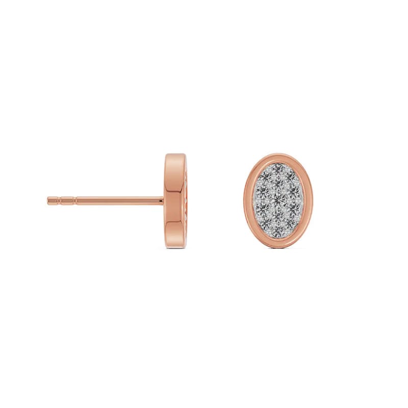 Oval Lab Grown Diamond Encrusted Studs