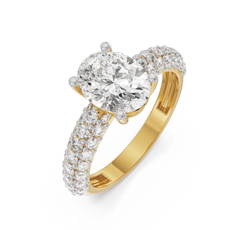Oval Lab Grown Diamond Pave Ring