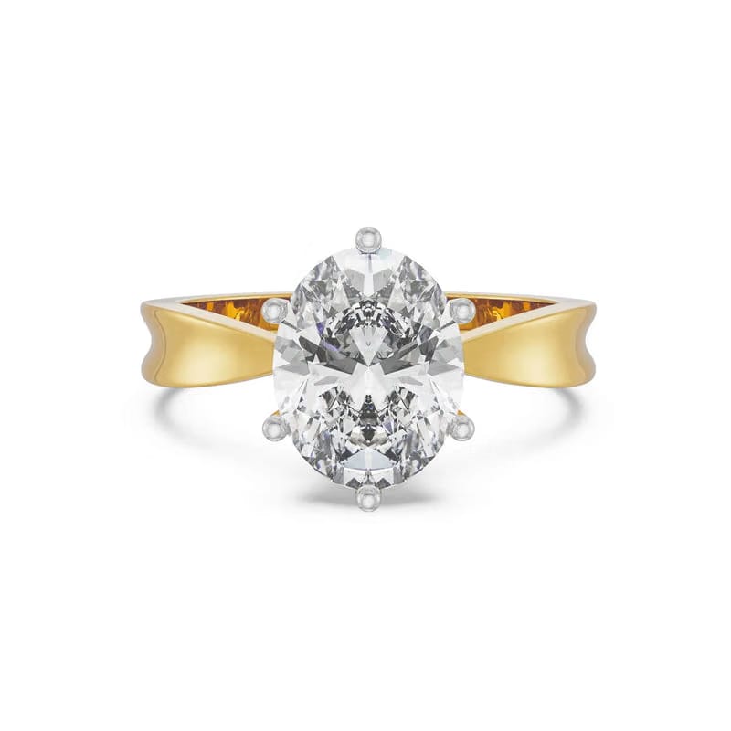 Oval Solitaire Engagement Ring 9KT