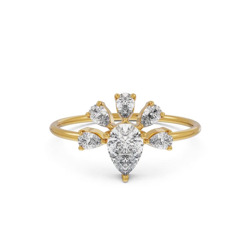 Panache of Pearls Lab Grown Diamond Ring