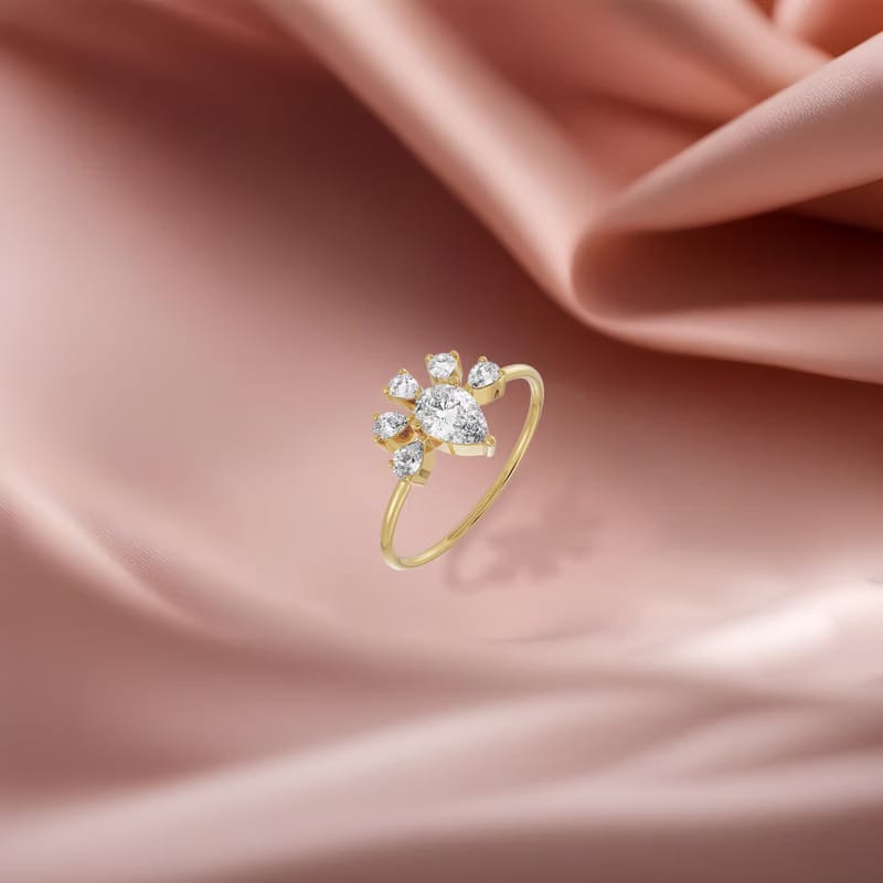 Panache of Pearls Lab Grown Diamond Ring