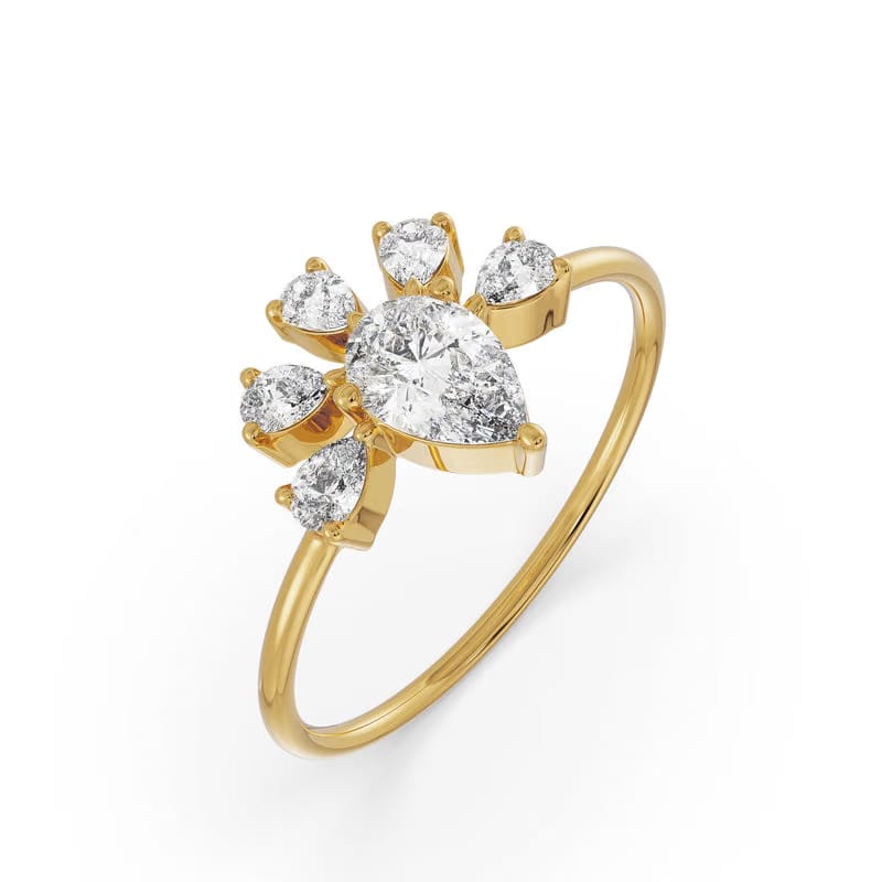 Panache of Pearls Lab Grown Diamond Ring